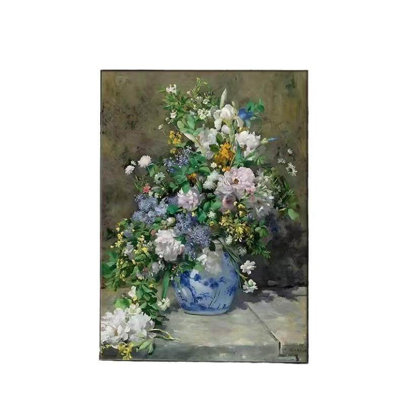 春之花束雷诺阿油画微喷壁画客厅卧室沙发背景装饰画简约花卉挂画,淘宝优惠券,粉丝福利购,淘宝优惠卷