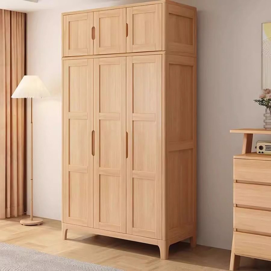 全实木橡胶木北欧风衣柜家用卧室现代简约超大容量多层对开门衣橱,淘宝优惠券,粉丝福利购,淘宝优惠卷