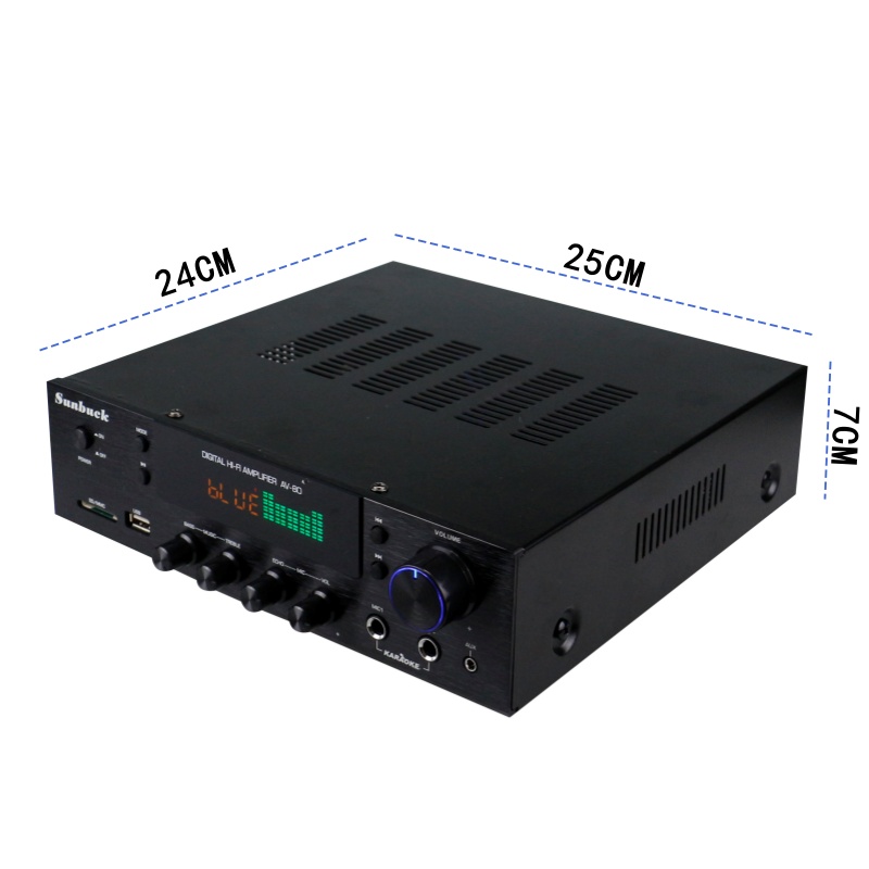 SUNBUCK山宇家用功放机 卡拉OK功放环牛大功率带插卡摇控蓝牙功放 - 图3