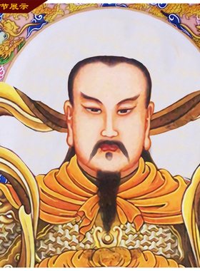 神像左师右圣物张天师画像佑圣真君玄天上帝真武大帝画卷轴挂画