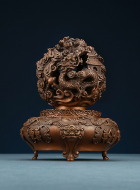 铜欣祥紫铜九转乾坤鼎时来运转球家居办公室业礼品工艺