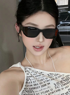 高级感欧美复古猫眼墨镜女Y2K网红个性曲面小框防紫外线太阳眼镜