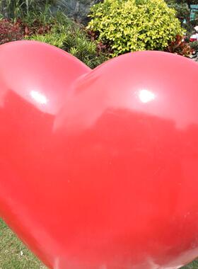 玻璃钢爱心雕塑摆件发光爱心商场仿真户外草坪心形装饰婚礼装扮