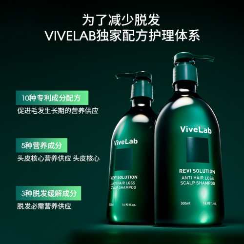 Vivelab韩国绿瓶洗发水控油去屑护理无硅油中小样60ml - 图1
