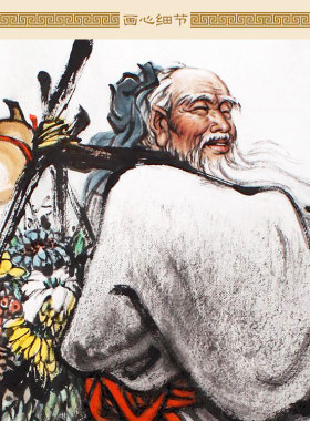 药王孙思邈采药图 古代中医名医物画像卷轴挂画 药店诊所装饰画