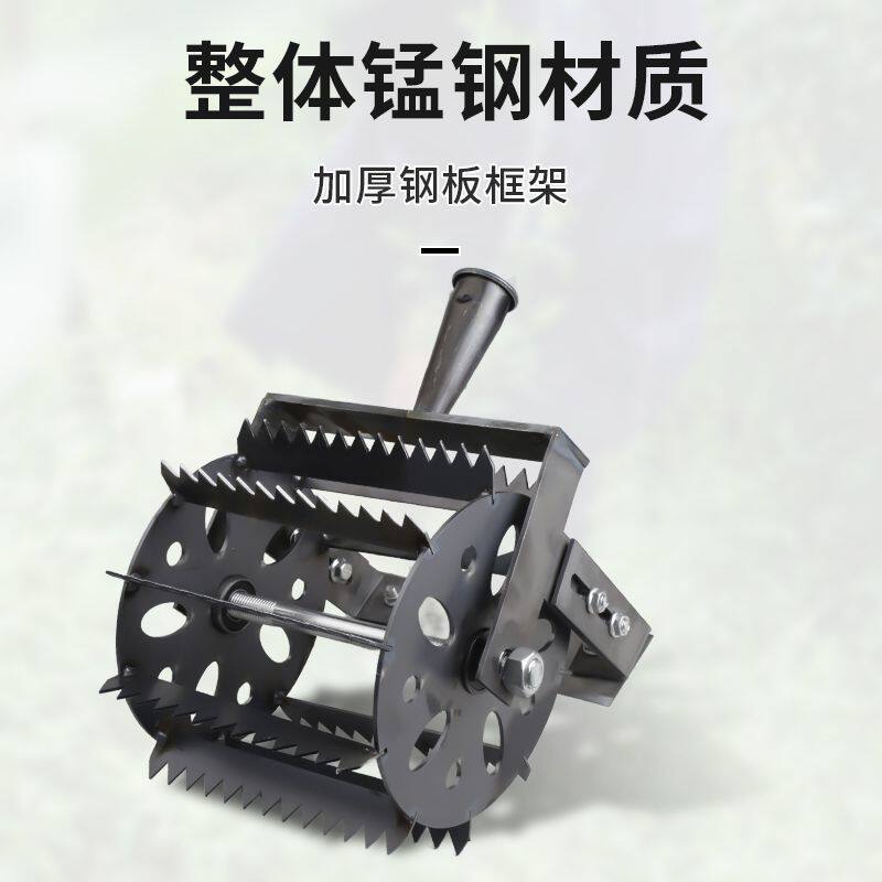 New wheeled weeding artifact multi-functional hand push loose soil hoe micro tiller loose soil weeding artifact thickened manual