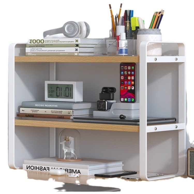 桌面置物架桌上书架铁艺书桌收纳架学生宿舍化妆品整理架办公摆放,淘宝优惠券,粉丝福利购,淘宝优惠卷