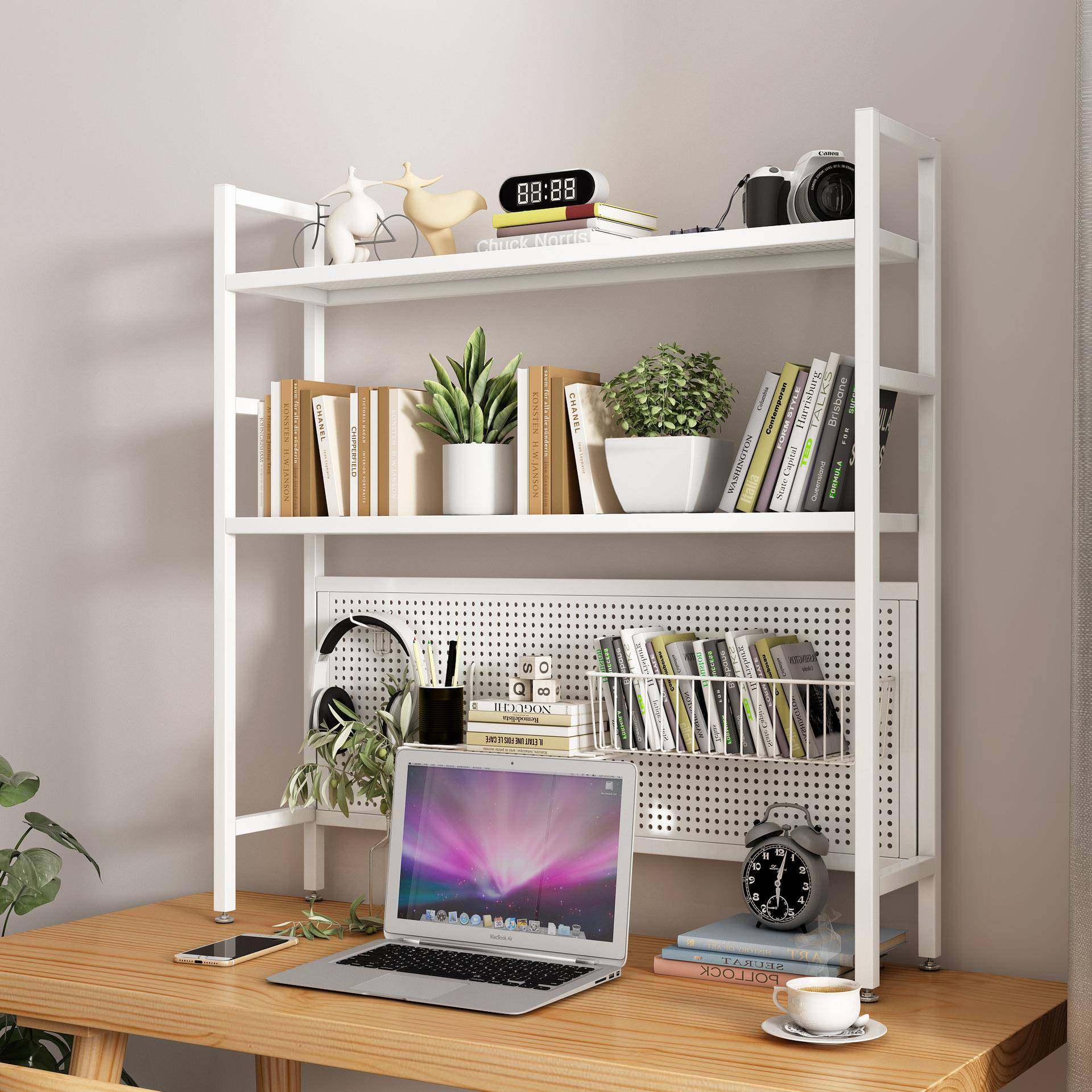 桌面置物架书桌台式桌打印机小型书架多层收纳架办公铁艺整理架,淘宝优惠券,粉丝福利购,淘宝优惠卷