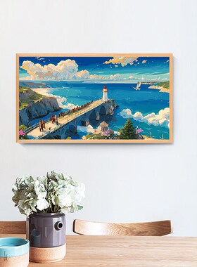 子儒画艺油画减压治愈爱丙烯涂色油彩画印象风景饰画