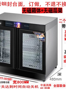 订做全无磁白玻嵌入式门消毒柜消毒碗柜餐具餐柜茶水配餐柜