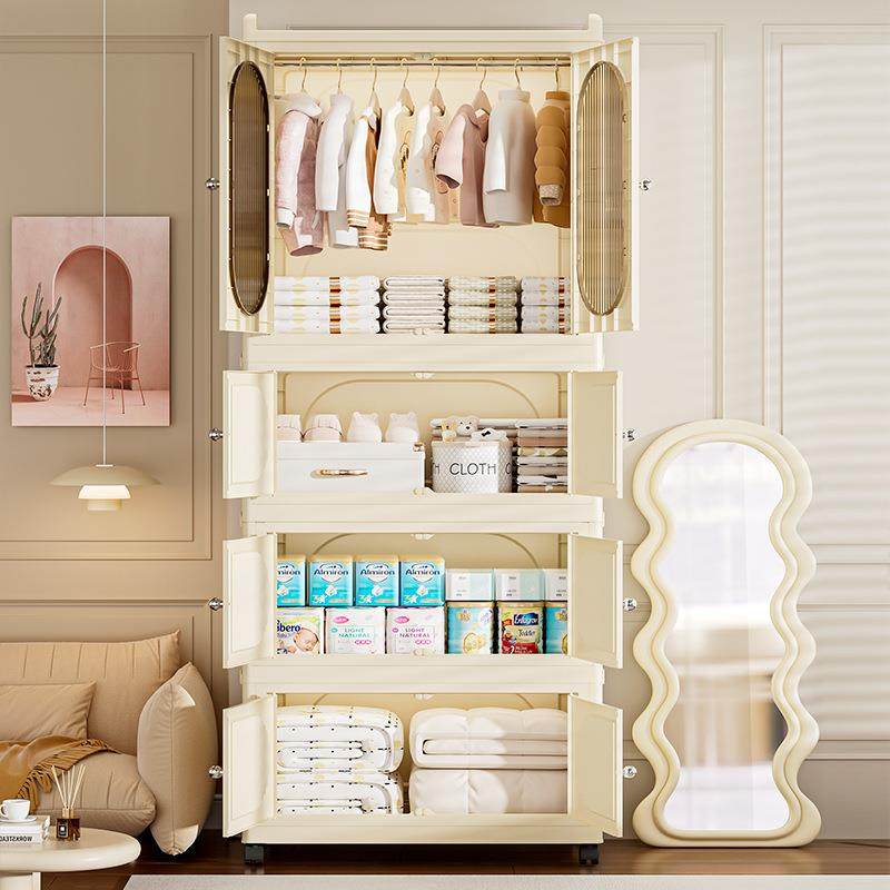 家用双开门可折叠收纳箱简易安装收纳柜整理箱宝宝衣物置物柜,淘宝优惠券,粉丝福利购,淘宝优惠卷