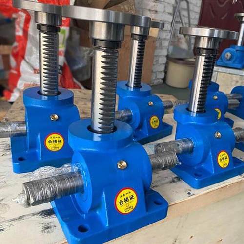 SP300F同步升降器气缸支撑架气动电动手动RJ50D齿轮齿条升降机 - 图0