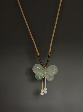 「小猫耳朵」高级感小猫耳朵吊坠项链手工编织锁骨链七夕礼物可爱