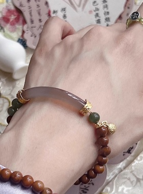新中式国风复古串珠拼接半镯手链