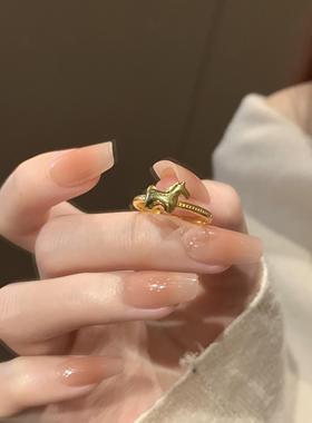 马到成功金色小马驹女士食指戒
