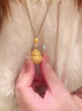 「葫蕴福禄」新中式爆闪金色葫芦项链复古轻奢精致贵气秋冬毛衣链
