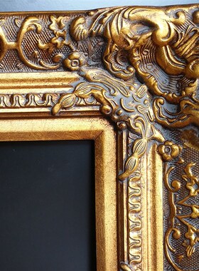 欧式实木画框 小尺方框 金色做旧实木框宽厚度厘