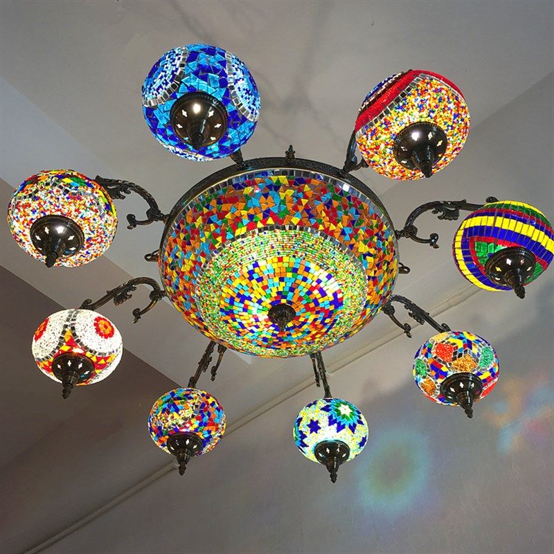 欧式复古浪漫客厅别墅特色咖啡馆西酒店手工枝型玻璃吊灯,淘宝优惠券,粉丝福利购,淘宝优惠卷