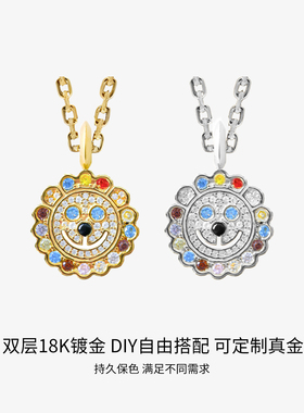 Eyefunny风格狮子笑脸吊坠项链潮