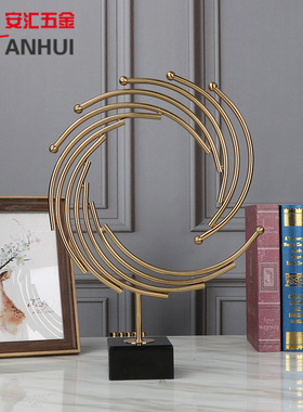 跨境新中式轻奢金属凤凰摆件创意家居客厅玄关酒店会所桌面工艺品