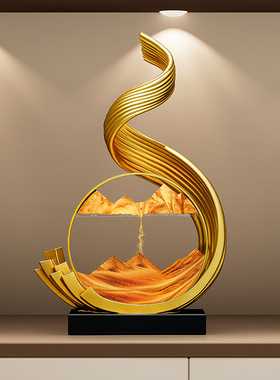 新中式风生水起流沙画摆件装饰品高级感客厅电视柜办公室乔迁礼物