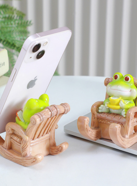 爱青蛙手支架小情绪稳定治愈女生解压办公工位桌面装饰品