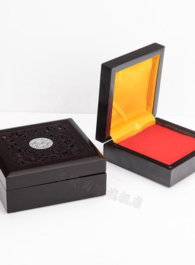 正方形玉石印章私章快干印台添加印油款红色印油档木盒