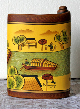 办公书房励志装饰品陶艺精品书架柜摆设厚德载物