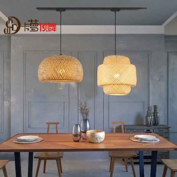 竹编吊灯竹艺禅意茶室中式餐厅民宿灯具日式藤编灯笼可移位轨道灯,淘宝优惠券,粉丝福利购,淘宝优惠卷
