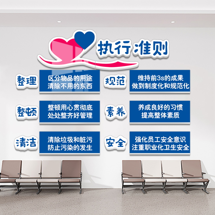 医院管理健康宣教文化墙贴纸门诊所护士站墙面装饰背景墙挂壁画 - 图0