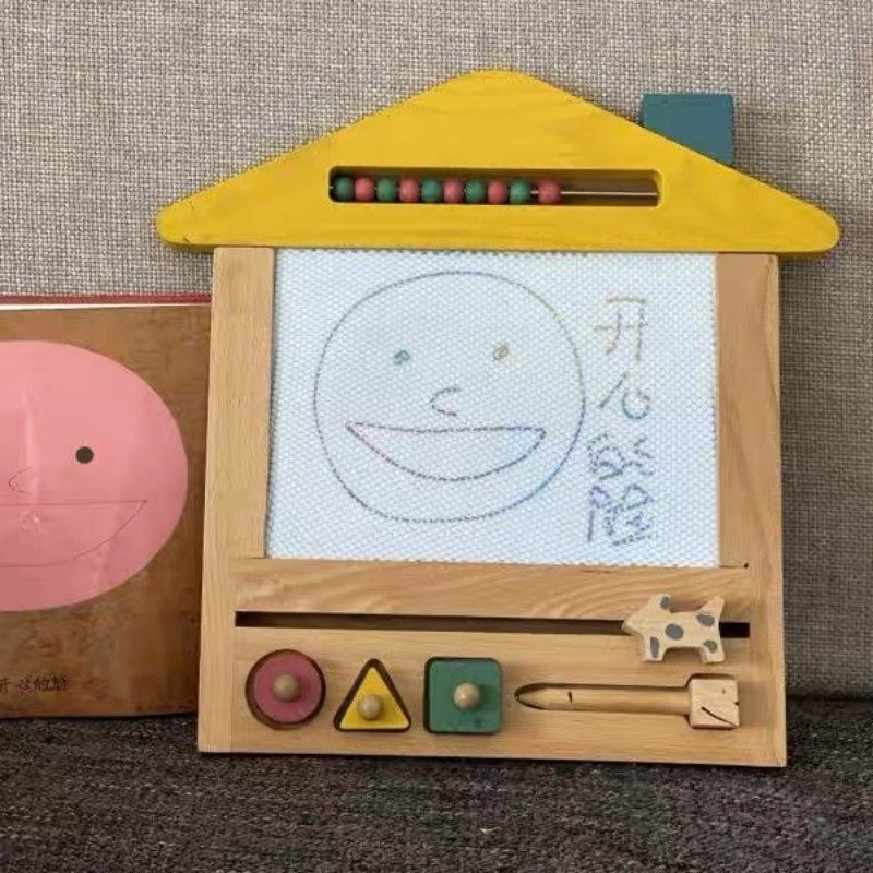 木制儿童画板写字绘画涂色擦除卡通涂鸦画板形状认知,淘宝优惠券,粉丝福利购,淘宝优惠卷
