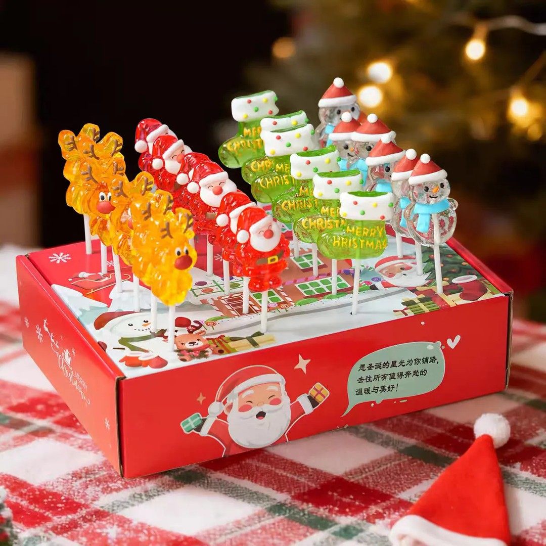 圣诞卡通造型糖果棒棒糖礼盒装网红高颜值可爱童趣圣诞节礼物零食,淘宝优惠券,粉丝福利购,淘宝优惠卷