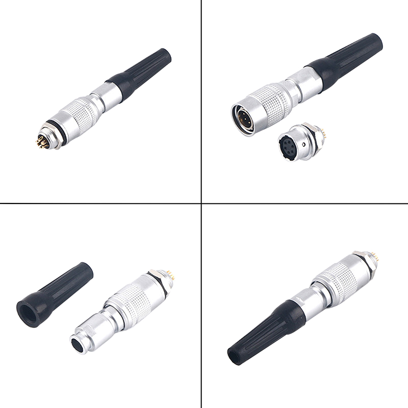 航空插头插座YC8-2芯3芯4芯5芯6芯7芯快速插连接器 开孔8MM推拉式 - 图3