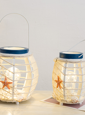 创意发光地中海海洋风格家居夜灯串摆设个性室内卧室装饰品