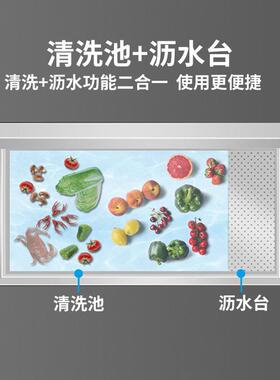 商用洗菜机水果蔬菜土豆涡流气泡清洗机冻肉解冻机商用臭氧洗菜