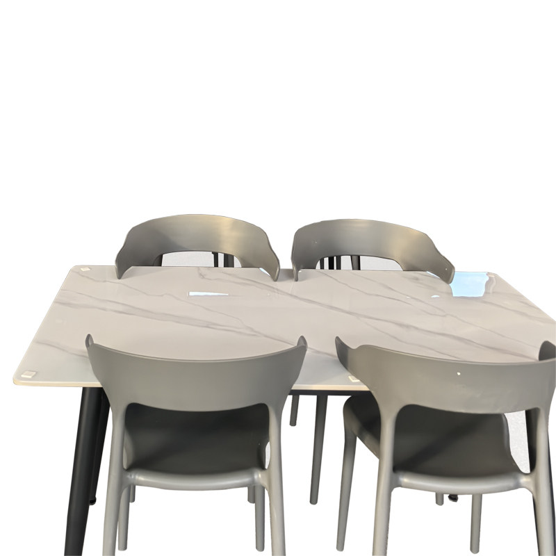 茂皿   岩板餐桌椅  1400*700*750  套,淘宝优惠券,粉丝福利购,淘宝优惠卷