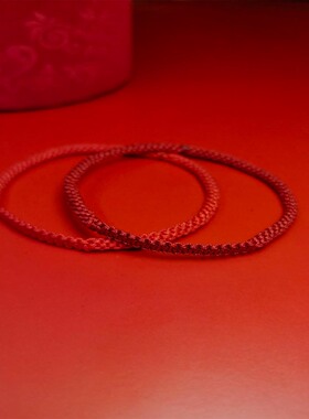 红绳平安玉米结好运无扣手绳