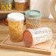High temperature resistant round refrigerator with lid small fruit storage box microwave heating bento box sealing jar