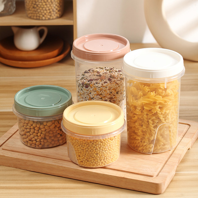 High temperature resistant round refrigerator with lid small fruit storage box microwave heating bento box sealing jar