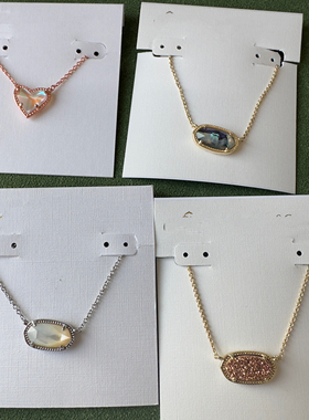 外贸饰品合集玫红色玻璃鲍鱼贝绿松石耳钉短款项链颈链