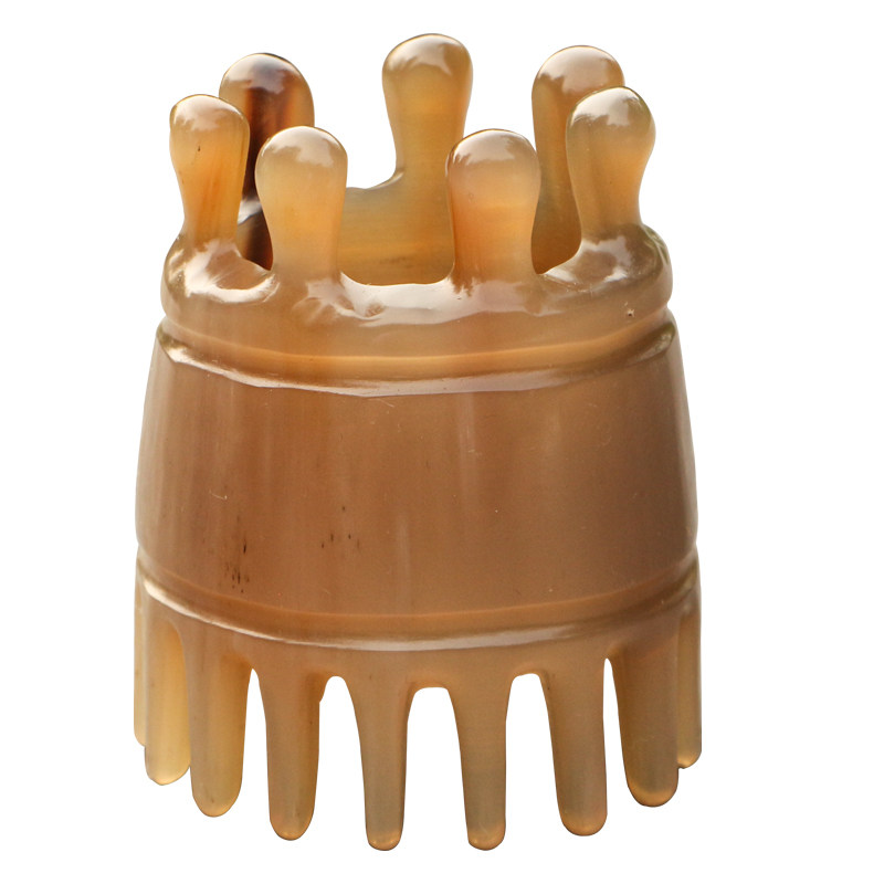 手工牛角按摩梳子粗齿个人护理洁头皮洗漱按摩头疗梳高,淘宝优惠券,粉丝福利购,淘宝优惠卷