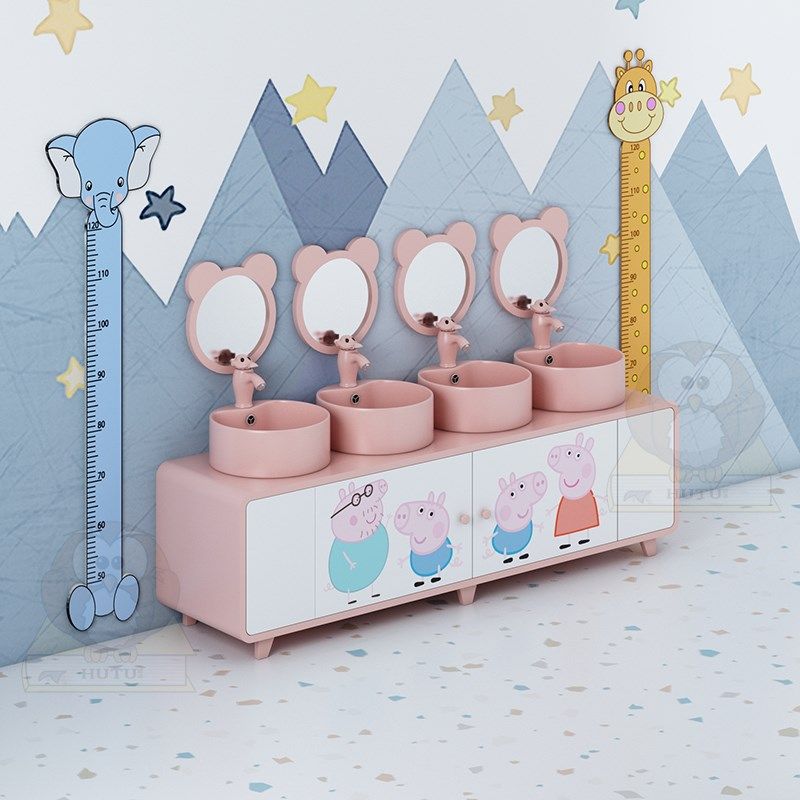 幼儿园儿童浴室柜彩色卡通洗手盆台盆柜低子母洗漱台,淘宝优惠券,粉丝福利购,淘宝优惠卷