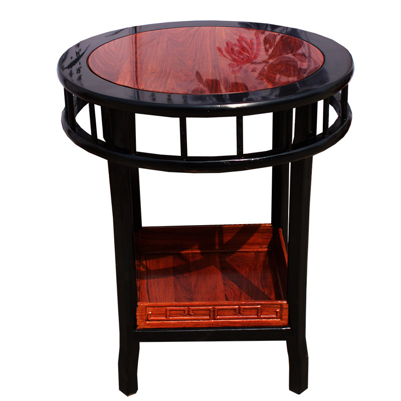 红木家具实木梨小圆茶几仿古鸡翅木层方几圆台客厅圆餐桌,淘宝优惠券,粉丝福利购,淘宝优惠卷