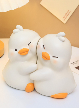 治愈系爱鸭书挡书立架家居客厅电视柜书房办公室装饰