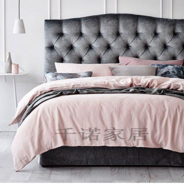 简约现代 小户型床布艺床软包床新古典欧式拉点软床 1.8/1.5/OB01,淘宝优惠券,粉丝福利购,淘宝优惠卷