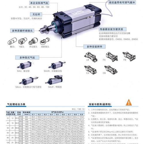 原亚德客气缸SAUD SAU40*255/260/265/270/275/280/285/290/295/S - 图1