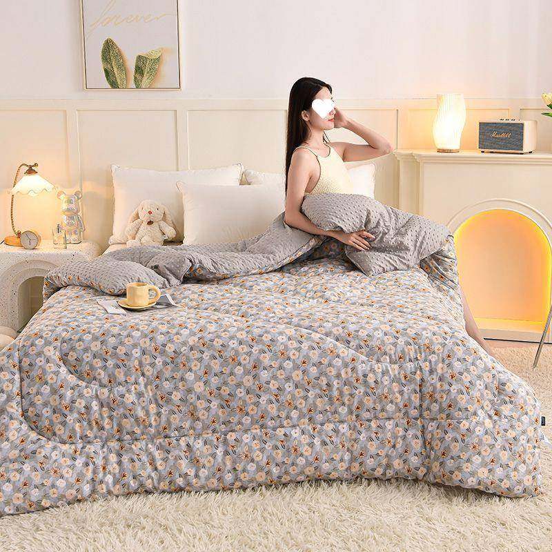 加厚保暖豆豆被子春秋冬被双人水洗丝棉被学生宿舍单人被芯被褥子,淘宝优惠券,粉丝福利购,淘宝优惠卷