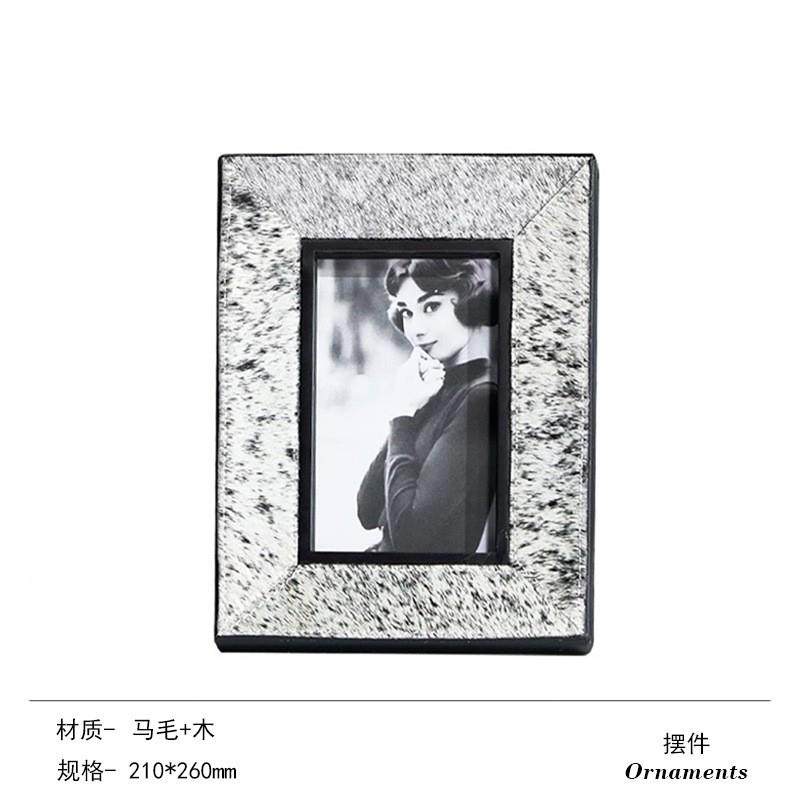 简约现代马毛亚克力相框架子摆件桌面置物架装饰摆设客厅样板间,淘宝优惠券,粉丝福利购,淘宝优惠卷