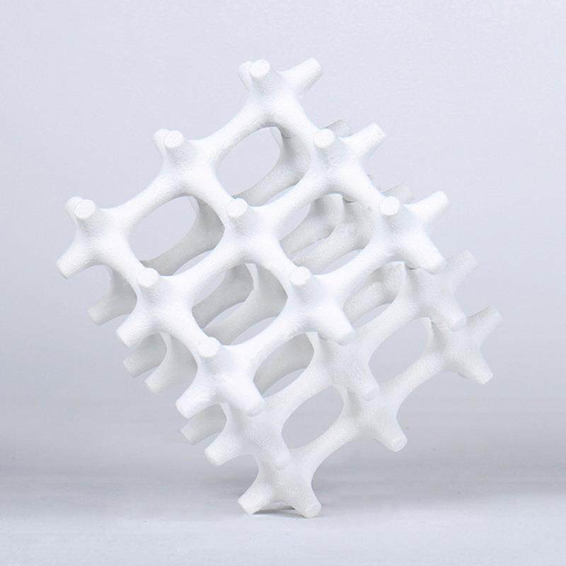 简约现代银色创意镂空搭建建筑魔方摆件售楼处样板房玄关软装饰品,淘宝优惠券,粉丝福利购,淘宝优惠卷