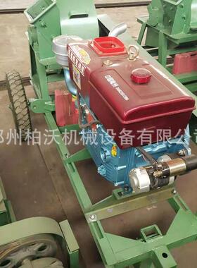 柏沃直销小型移动式树枝粉碎机400型园林木材边角料粉碎机设备